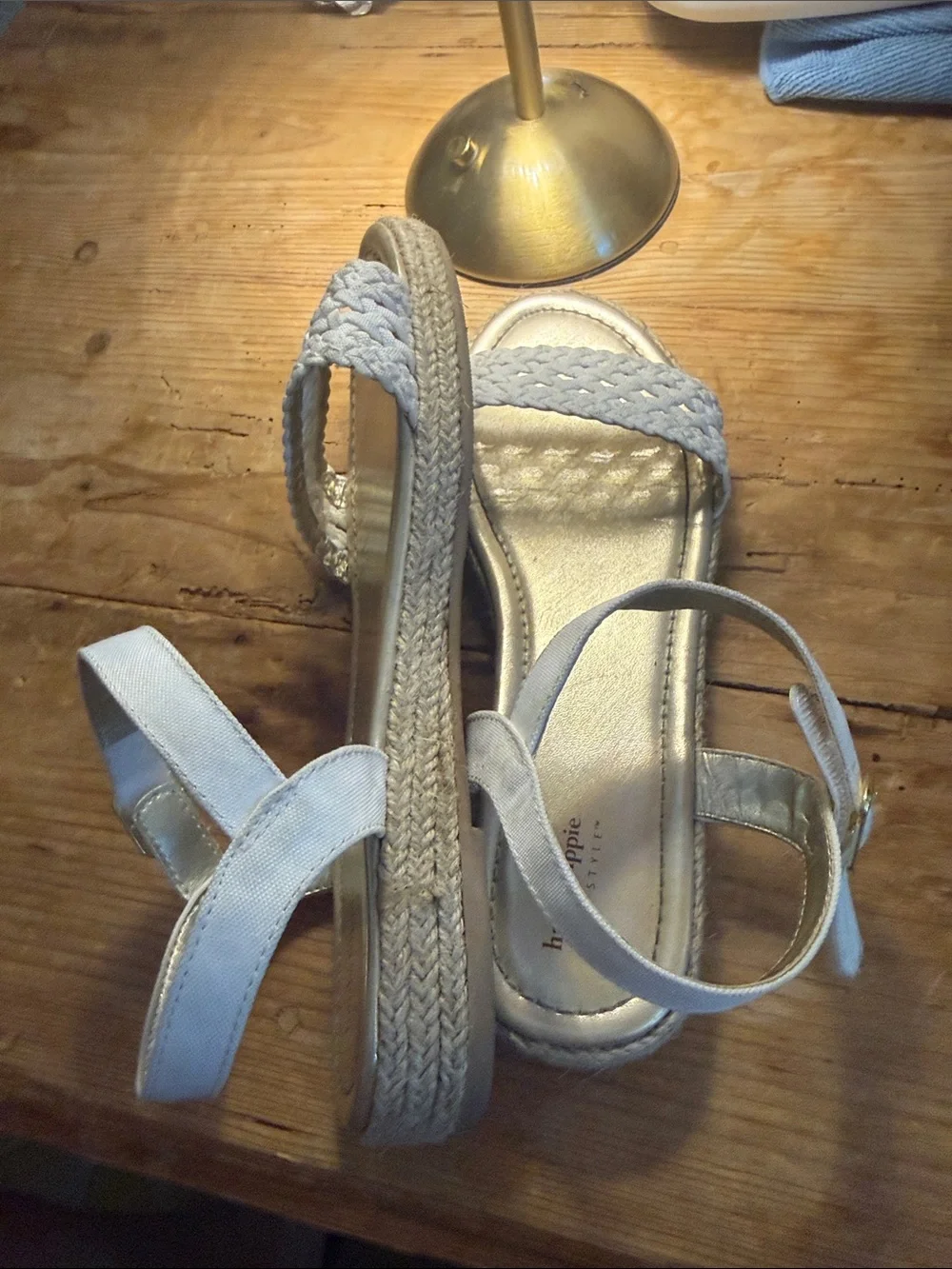 Haute Hippie Kids White Braided Strap Sandals